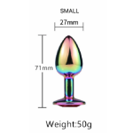 X-CITE GEM - RAINBOW BUTT PLUG SMALL